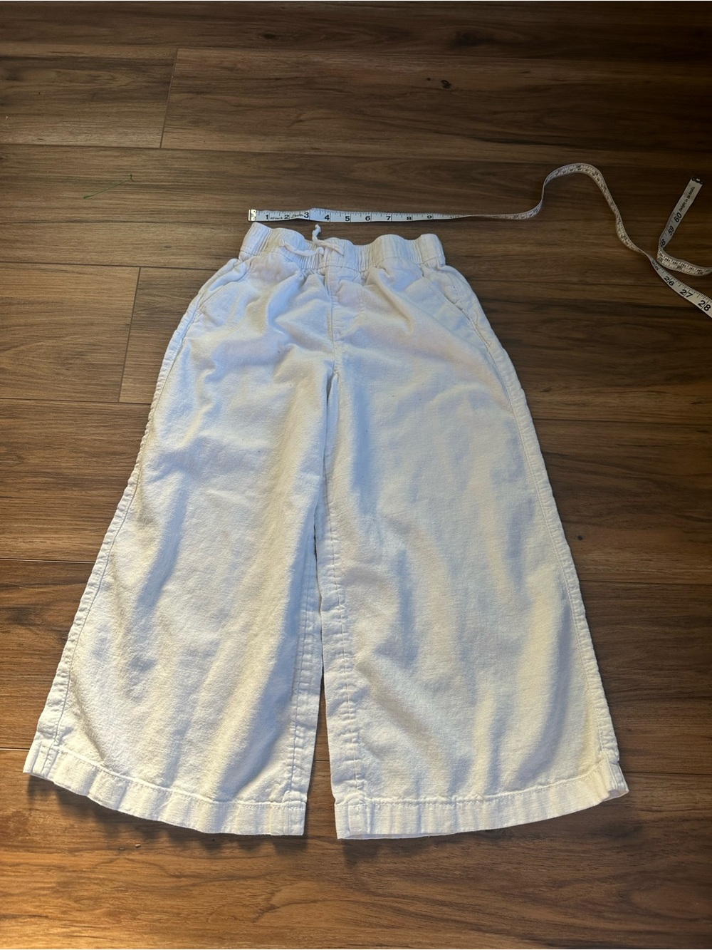 Old Navy White Wide-Leg Kids Corduroy Pants